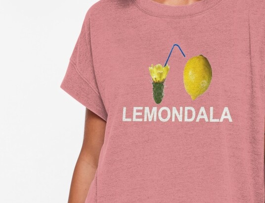 Lemon drinks cactus shirt available on Redbubble
