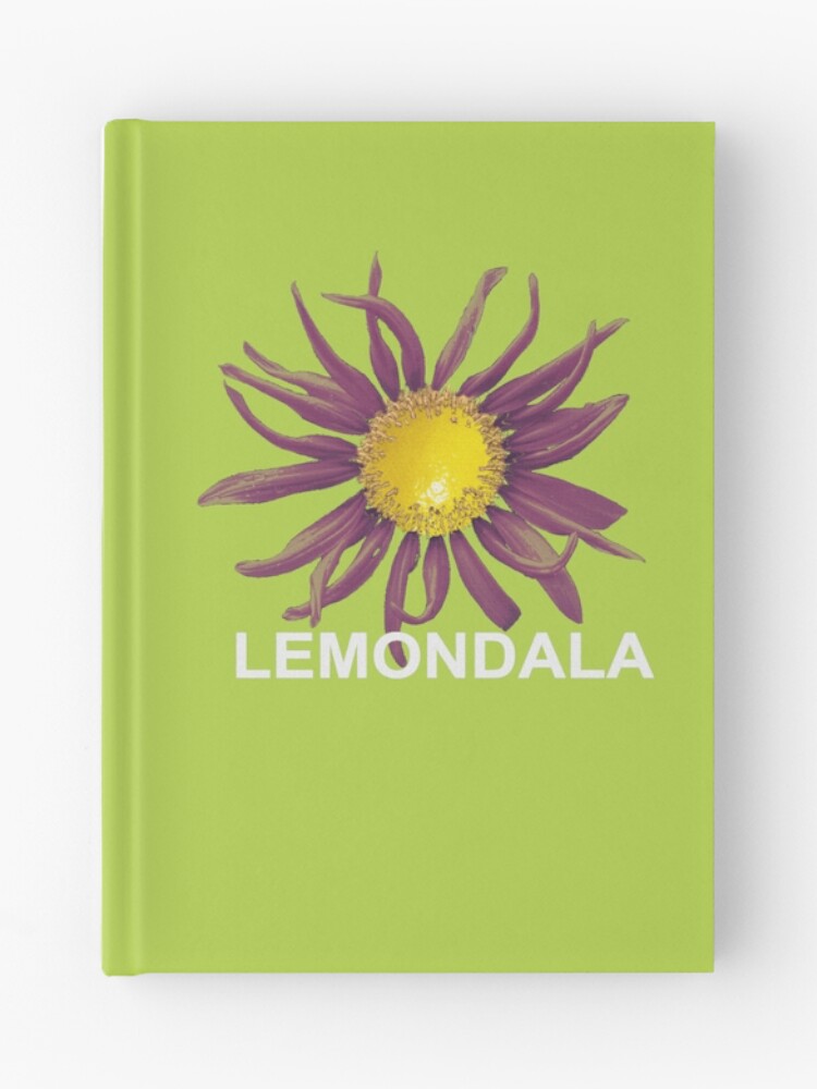 Purple Lemon Sunflower hardcover journal available on Redbubble