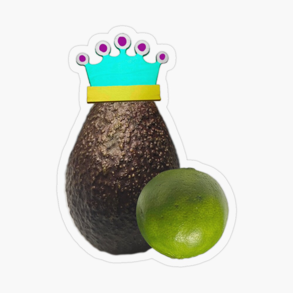 Queen Avocado and Lime Sticker available on Redbubble