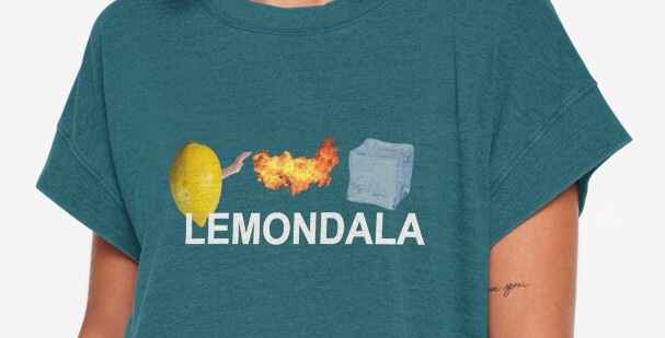 Lemon spraying eyeball shirt available on Redbubble