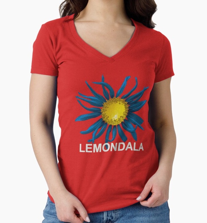 Blue Lemondala lemon sunflower shirt available on RedBubble