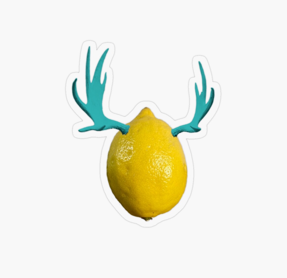 Aqua Horns sticker available on Redbubble