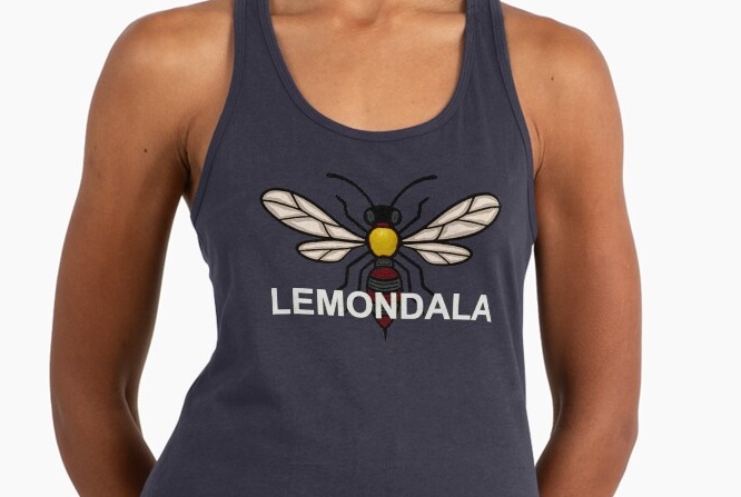 A wasp with a lemon center available on Redbubble