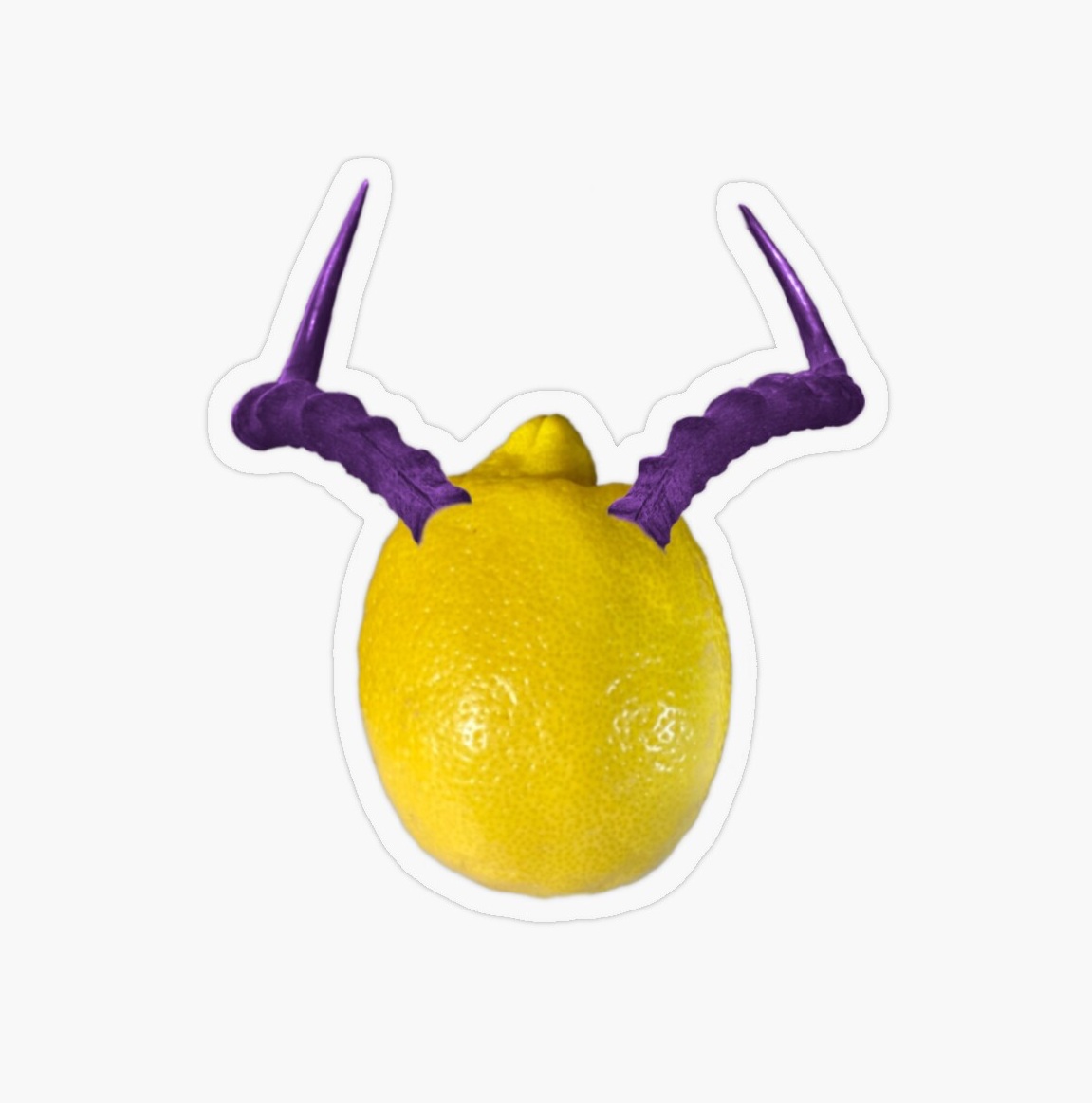 Purple Horns sticker available on Redbubble